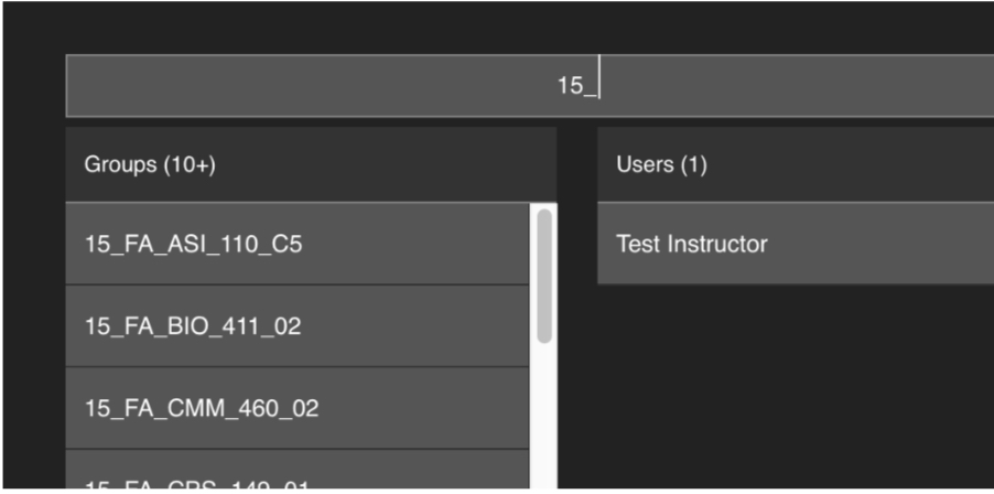 Warpwire search list within the video platform