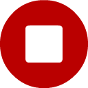 Red square stop button icon