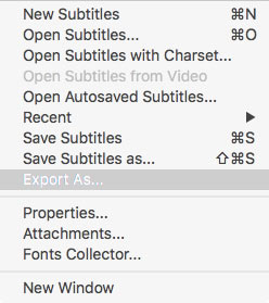 Context menu with 'Export As...'' selected
