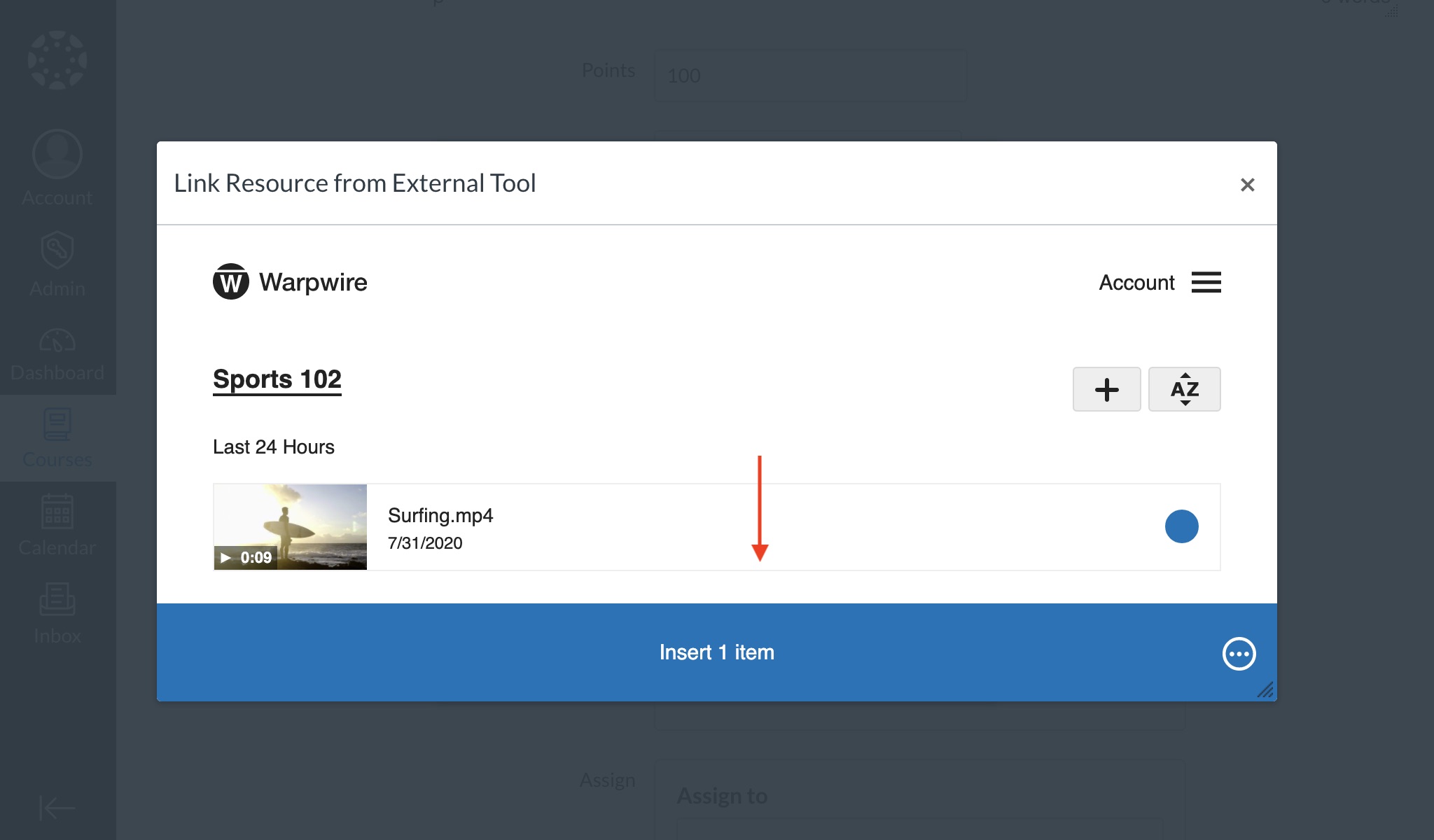 Insert your media with the new embed settings saved.