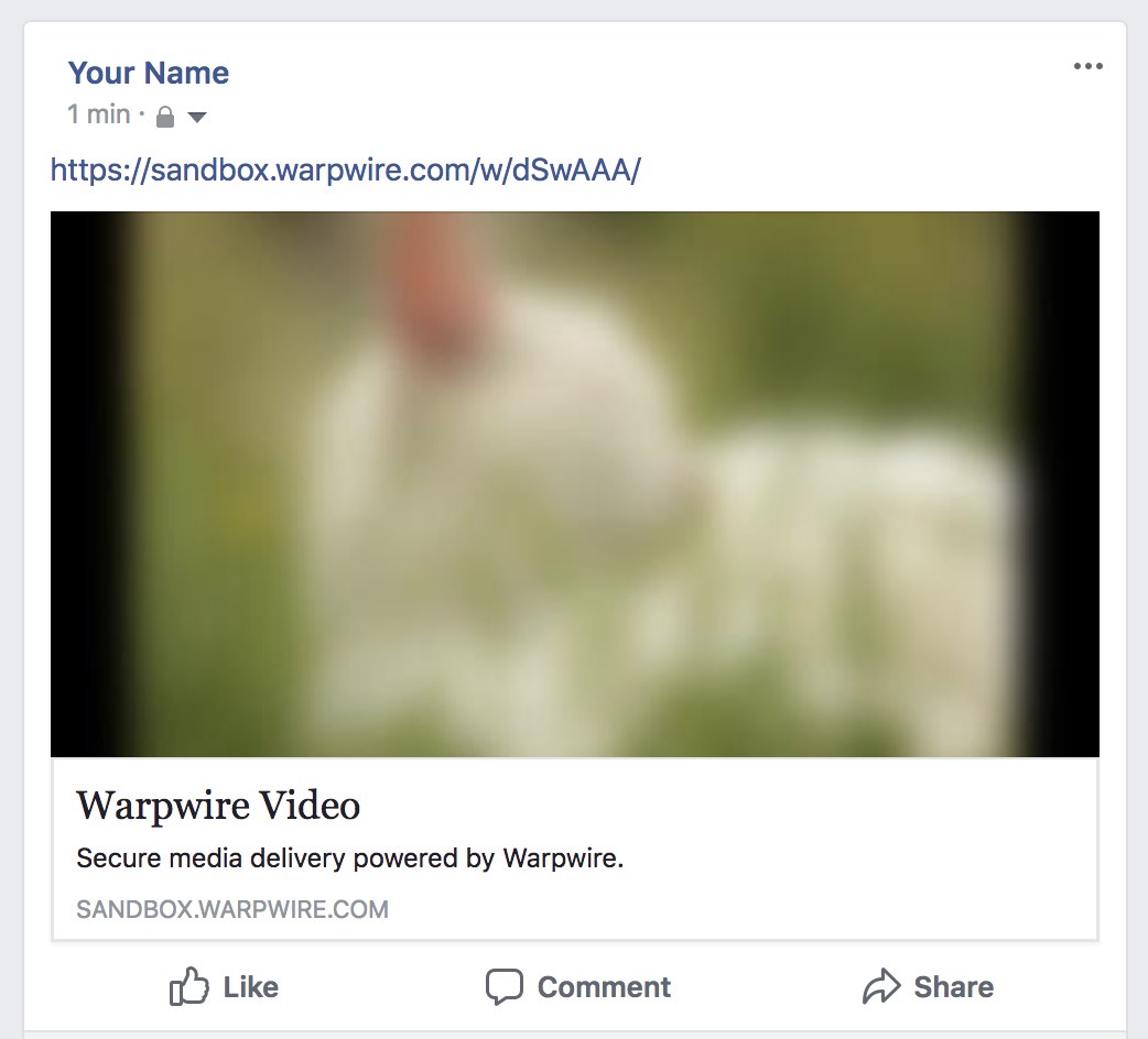 Locked video posted to Facebook, video blurred in the Facebook feed