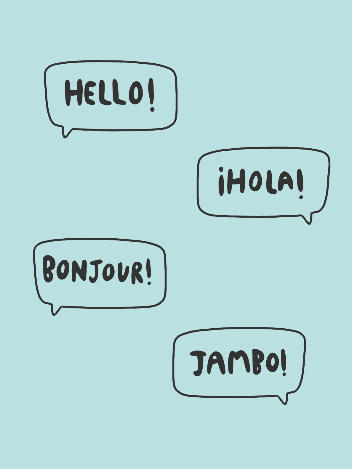Hello in 4 languages